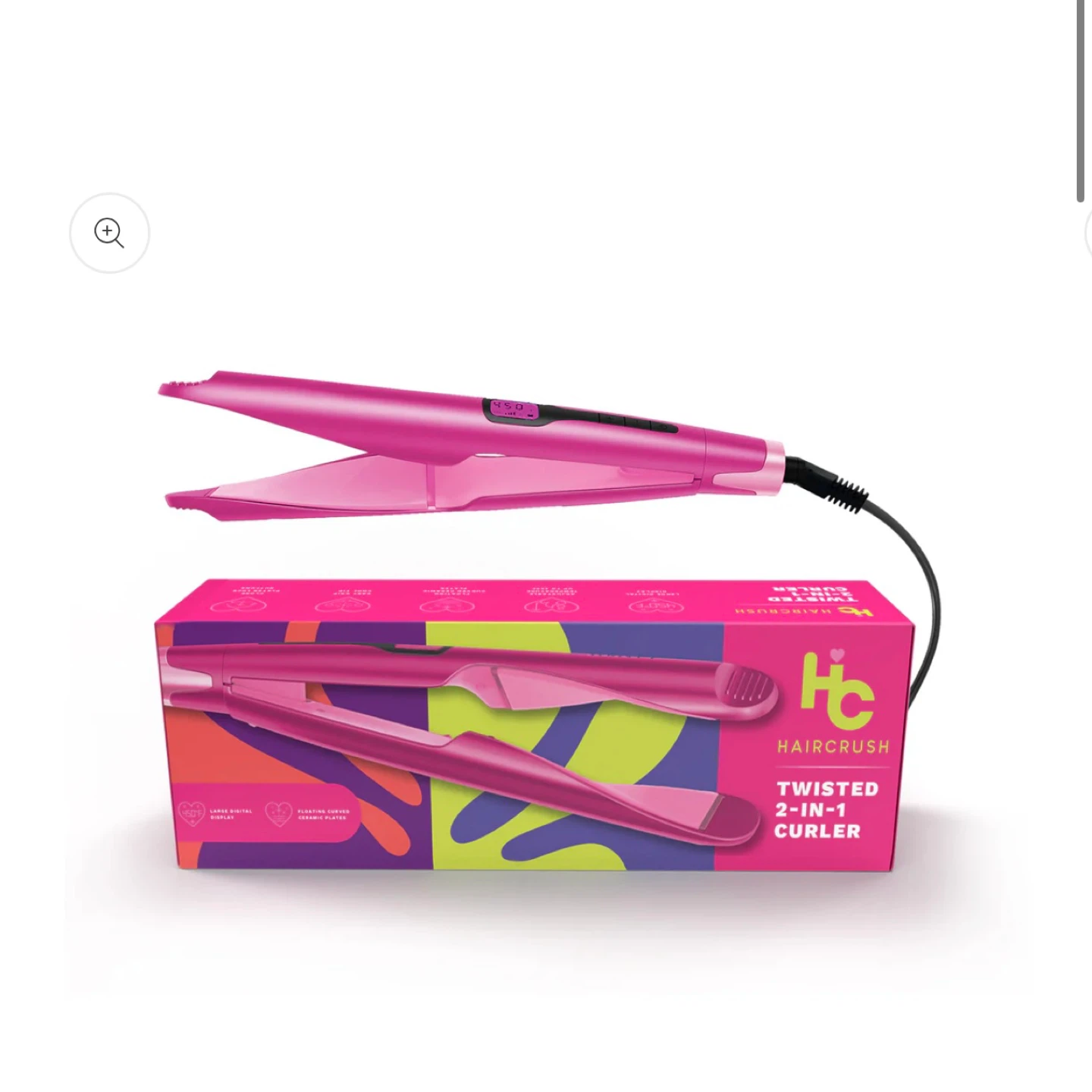 HairCrush 2-in-1 "Twist" Digital Curler & Straightener