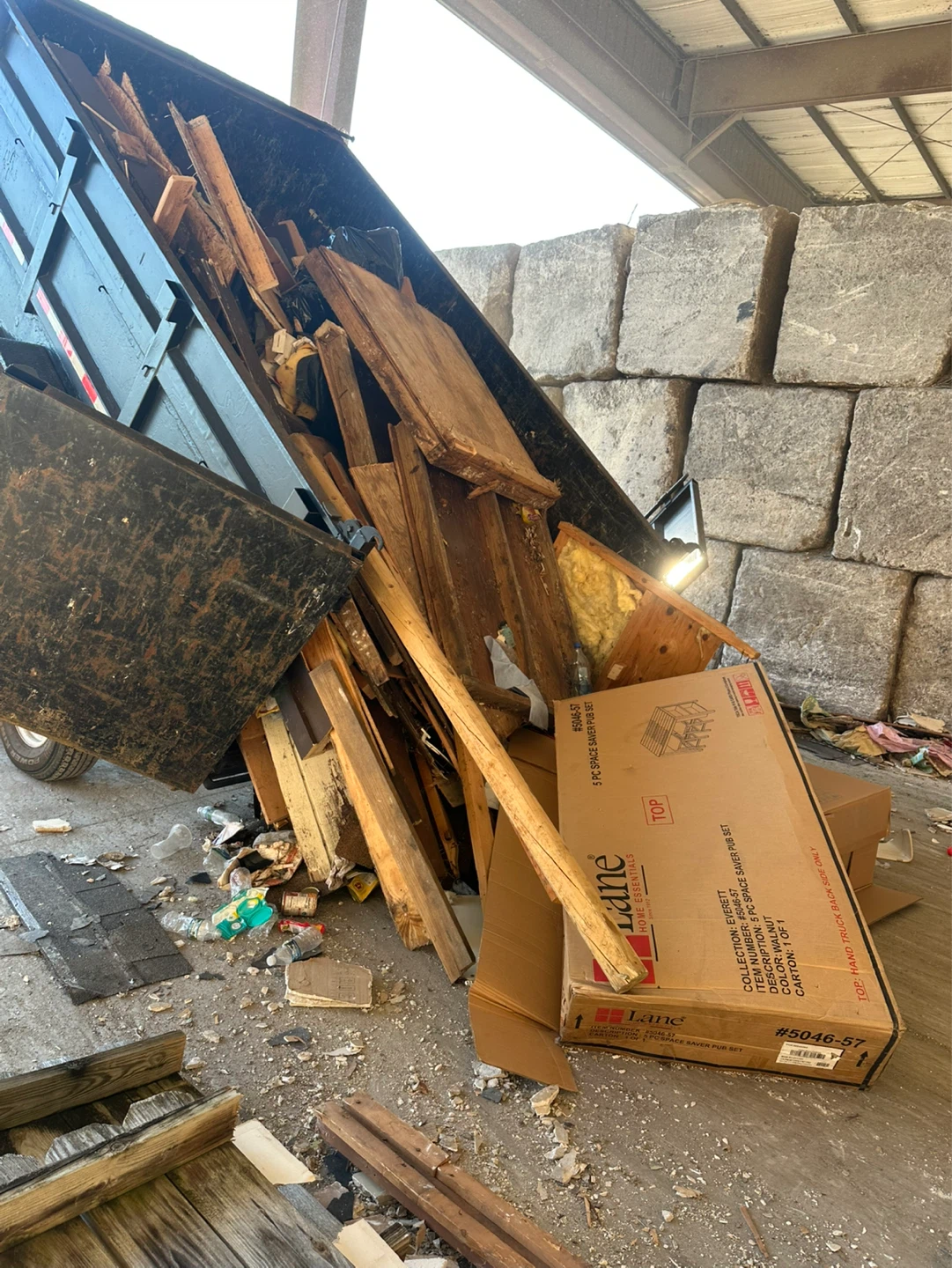 Remove junk and pick it up scrap metal