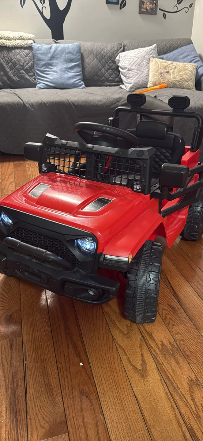 Red Ride-On Jeep for Kids