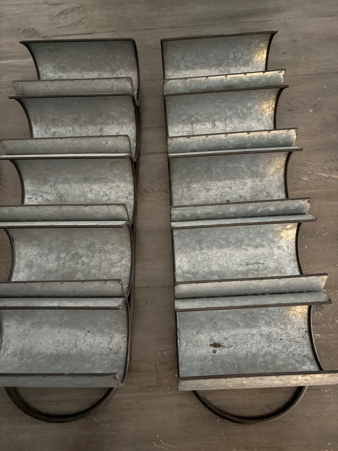Galvanized Metal Wine Racks - Set of 2 - photo 2