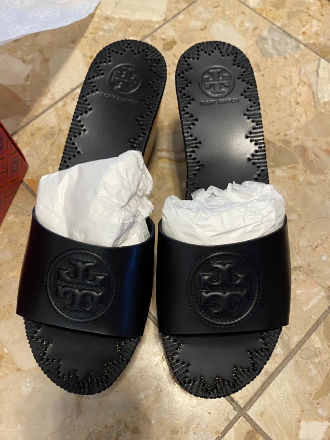 Tory Burch Patty Wedge Slides (Size 7.5) *NEW*