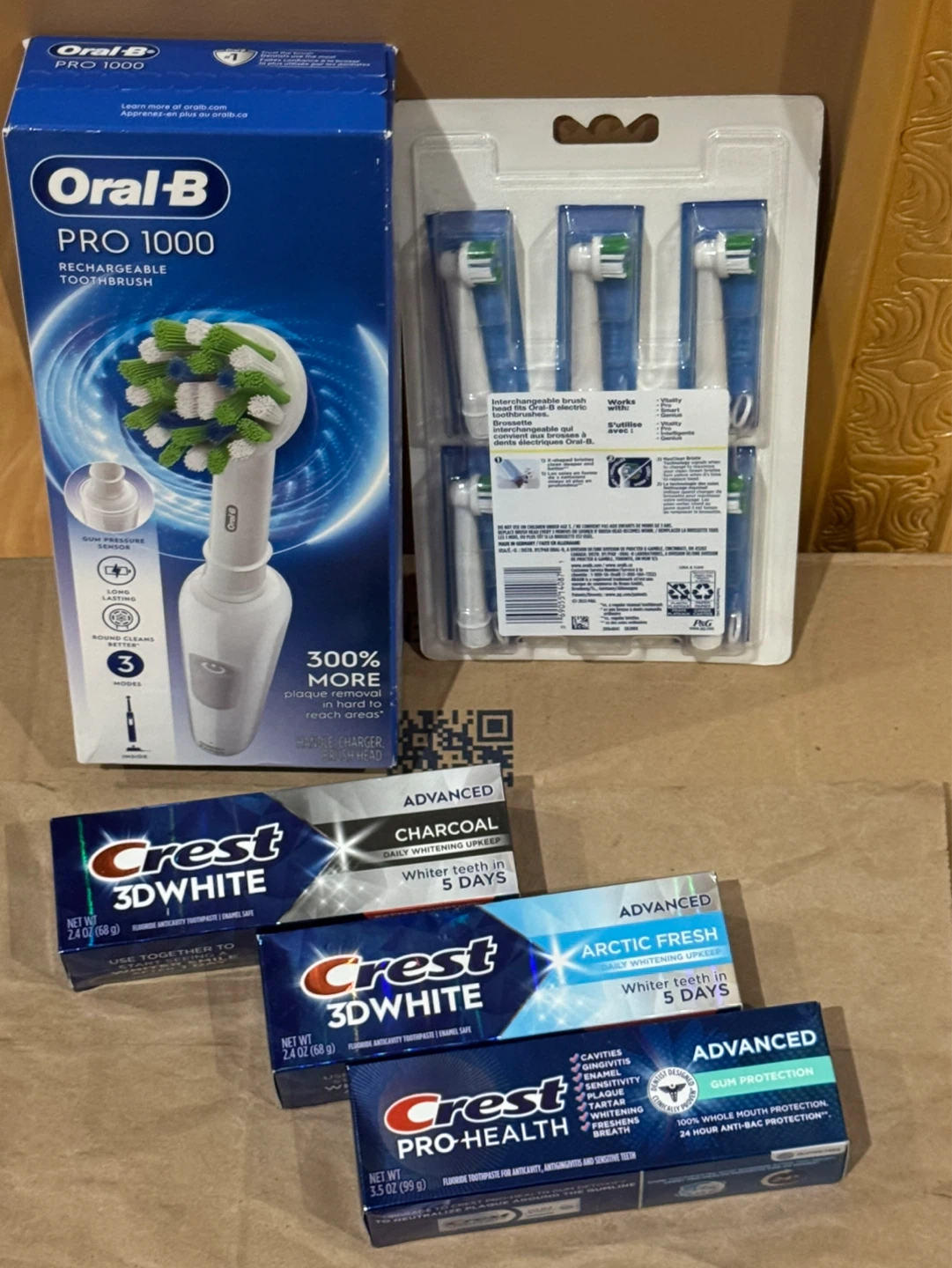 Oral-B Rechargeable Toothbrush with Crest Toothpaste bundle