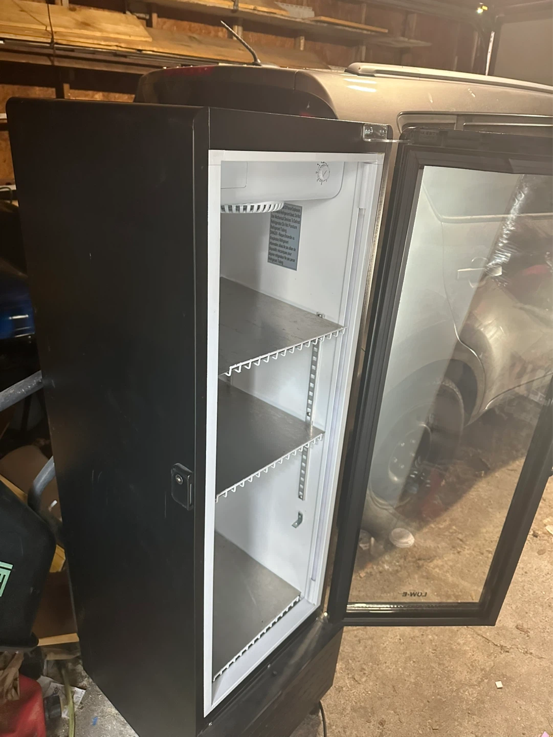 Black Commercial Display Fridge Cooler