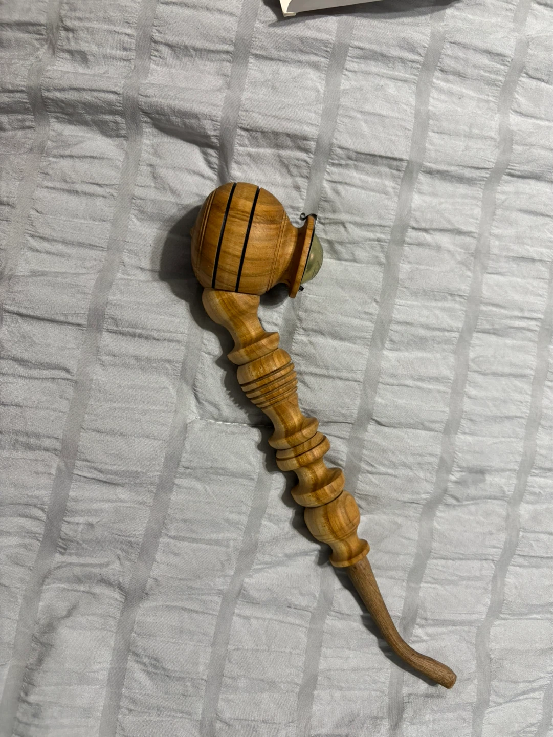 Wooden Pipe with Metal Accent