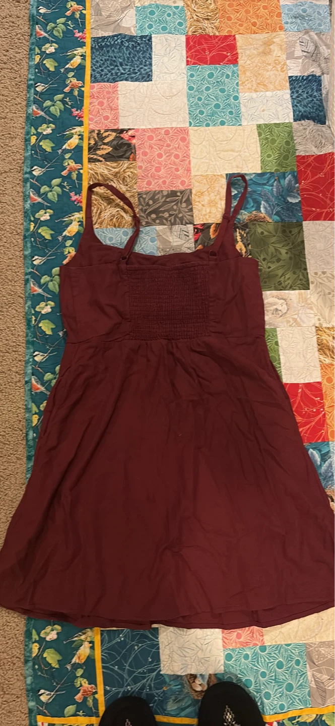 Maroon Smocked Sundress - photo 2