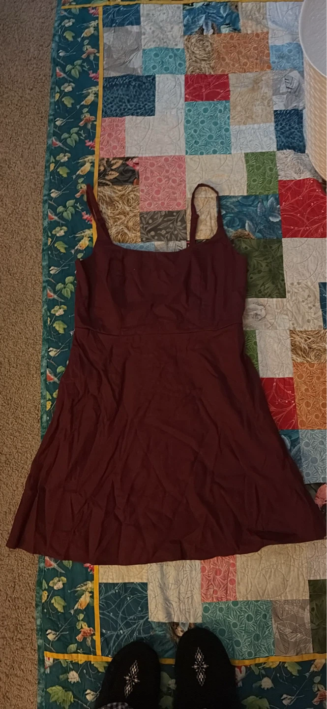 Maroon Smocked Sundress