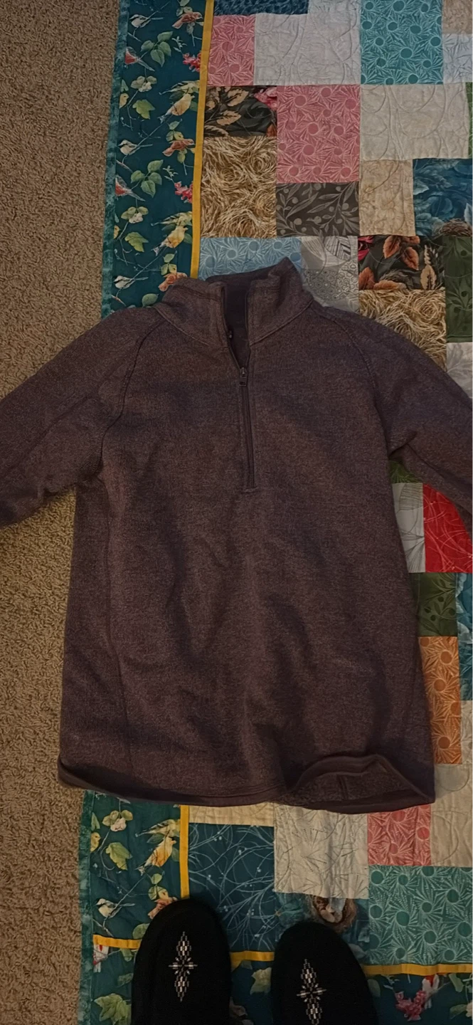 Purple 1/4 Zip Pullover Sweater