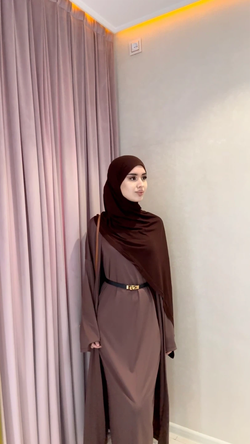 Brown Abaya with Hijab
