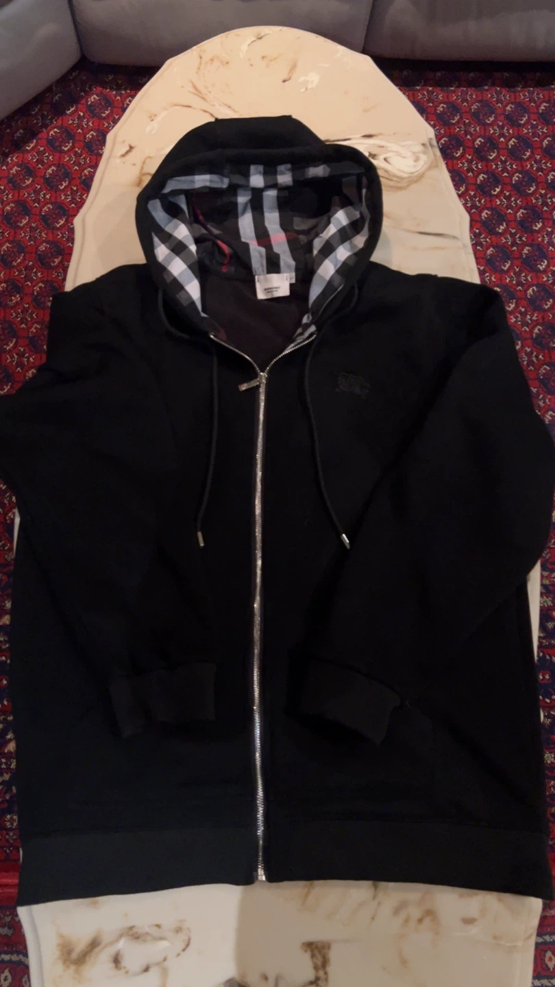 Black Burberry zip up