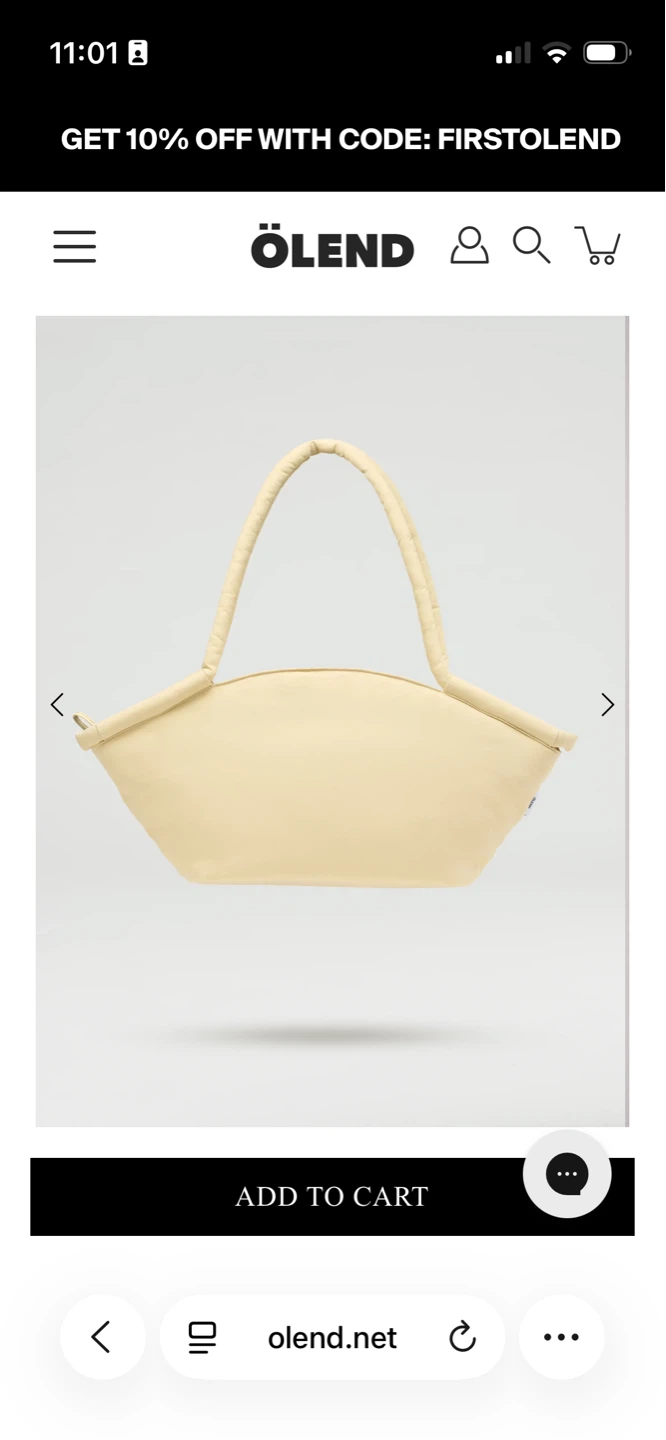Ölend Haku Yellow Puffy Tote Bag