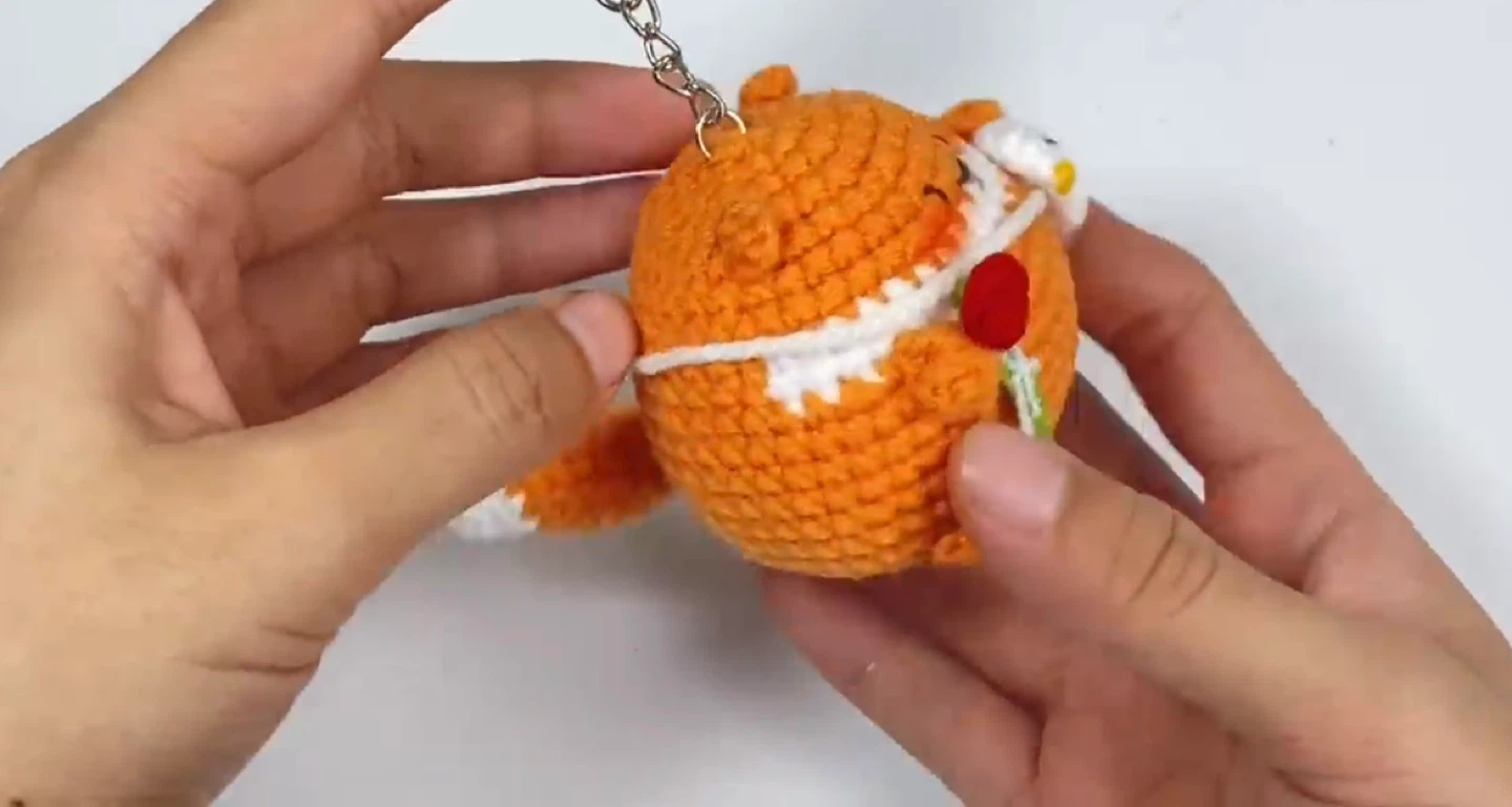 Crocheted Fox Keychain - photo 3