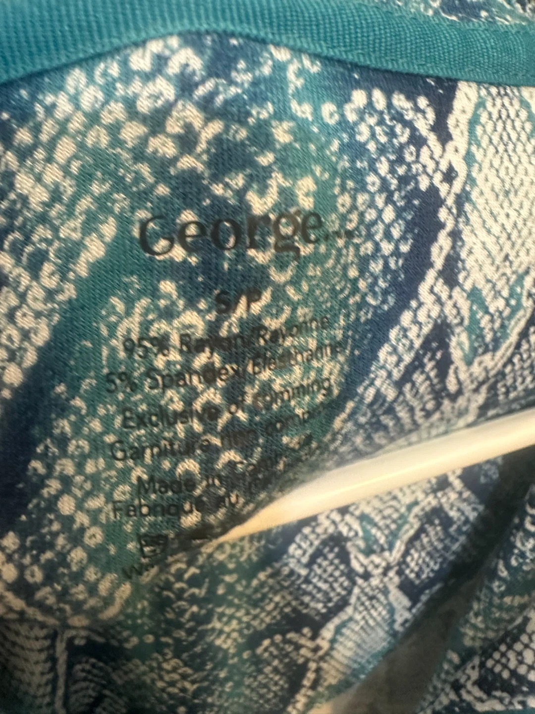 George Sleepwear Snake Print Pajama Top S/P - photo 5