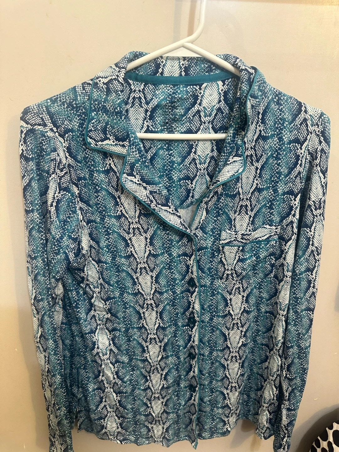 George Sleepwear Snake Print Pajama Top S/P