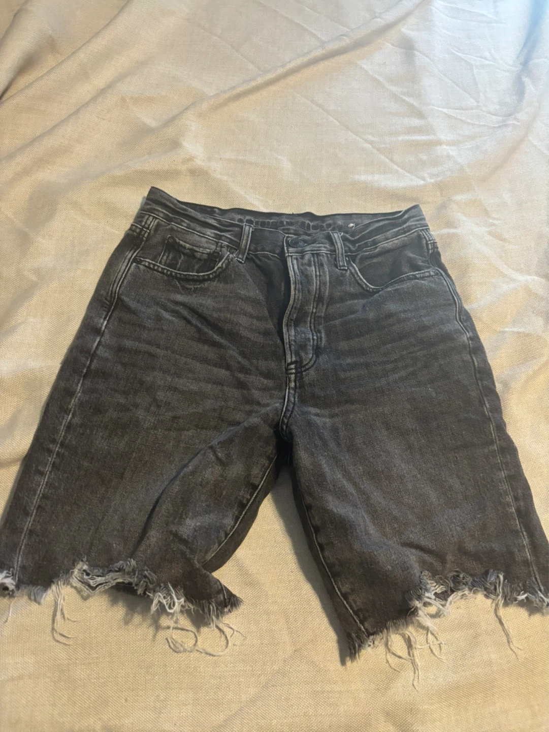 American Eagle Black Cutoff Denim Shorts Women's Size 2