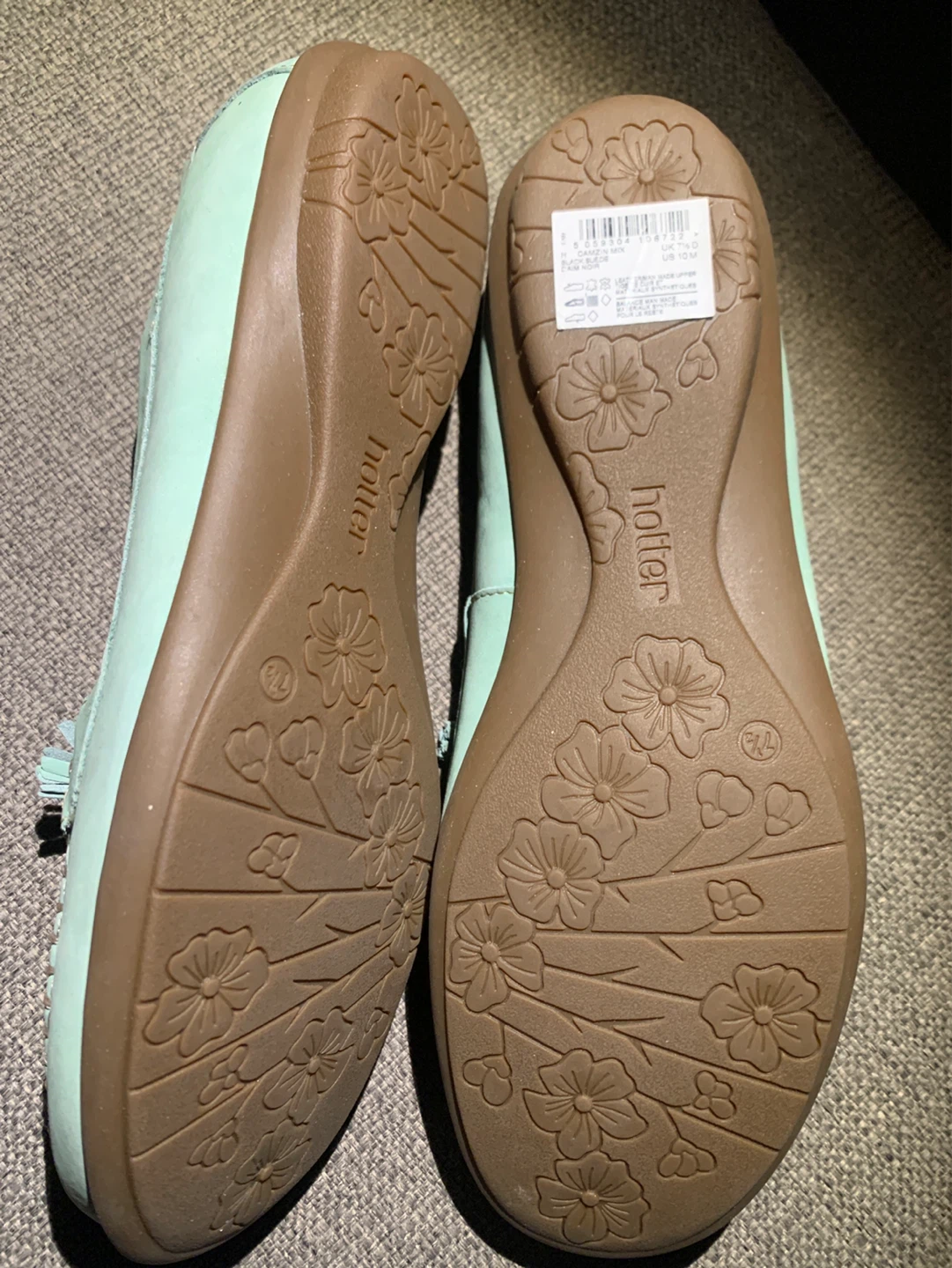 Hotter Mint Green Suede Loafers - Size 7.5 UK / 10 US - photo 4