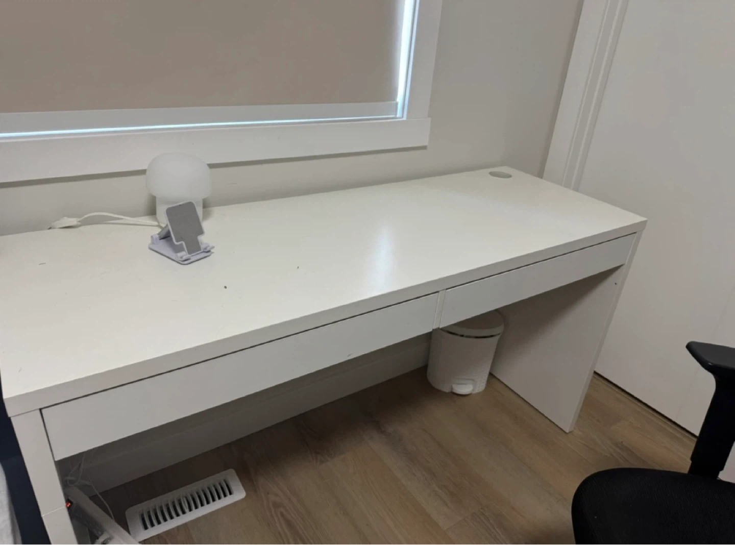 White Desk with Drawers