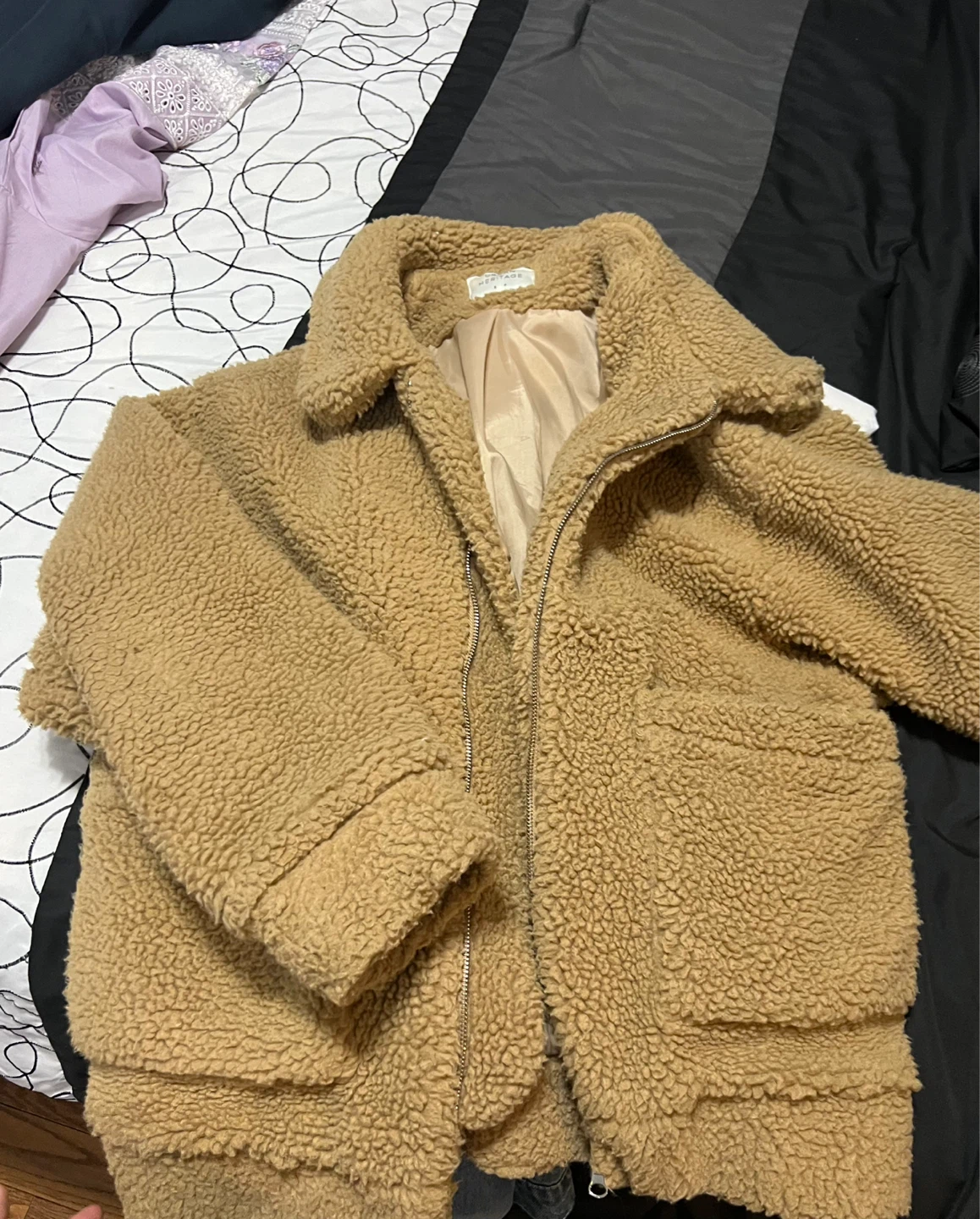 Tan Sherpa Teddy Jacket - photo 2