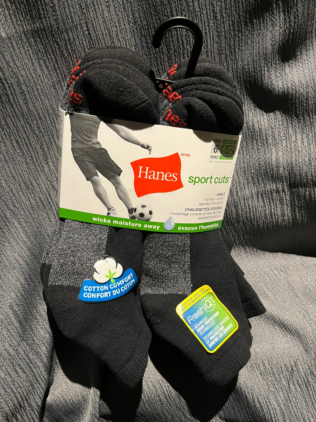 Hanes Sport Cuts Ankle Socks (6-Pair Pack)