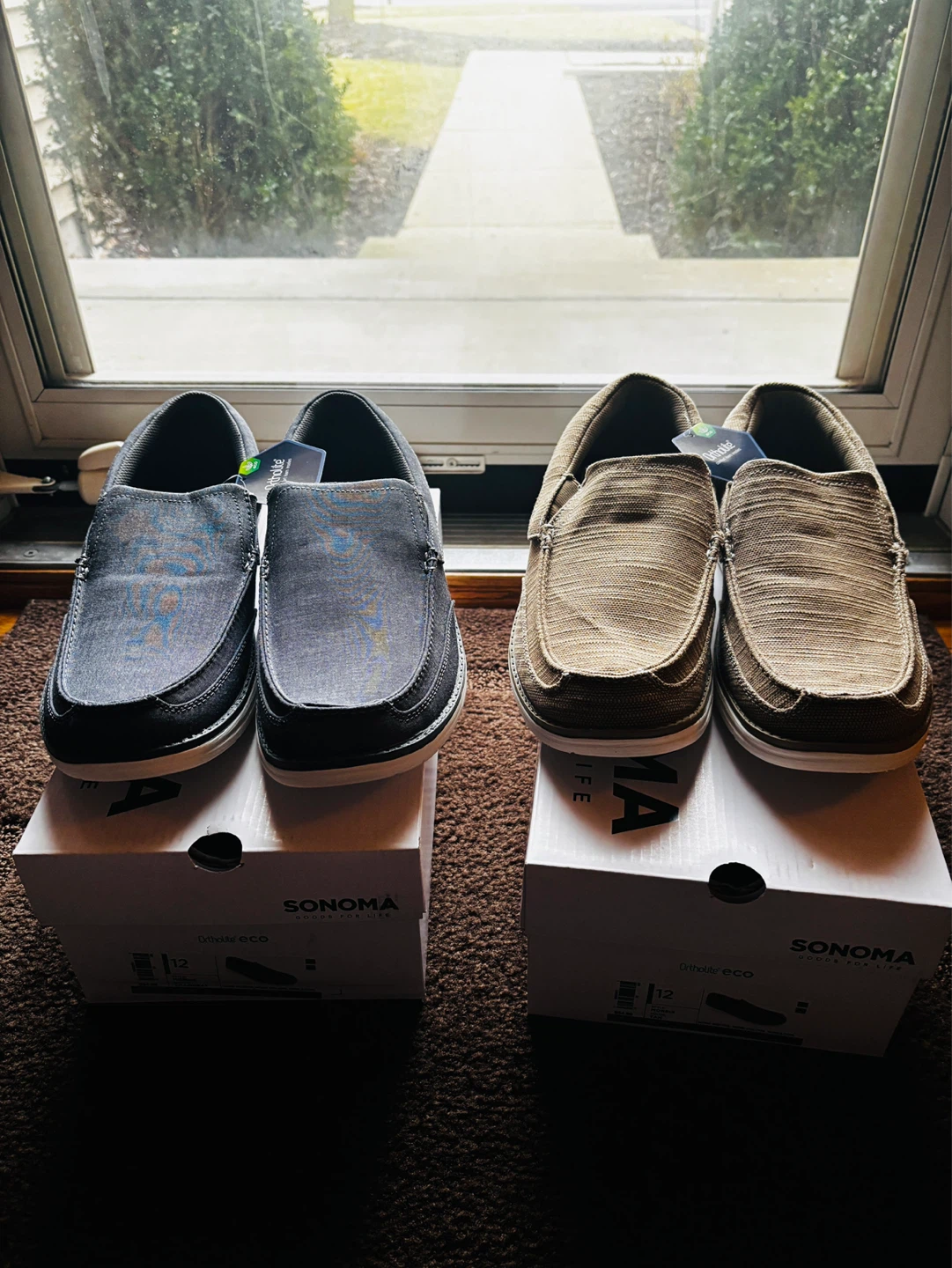 Sonoma Goods for Life Slip-On Shoes (Khaki & Blue)