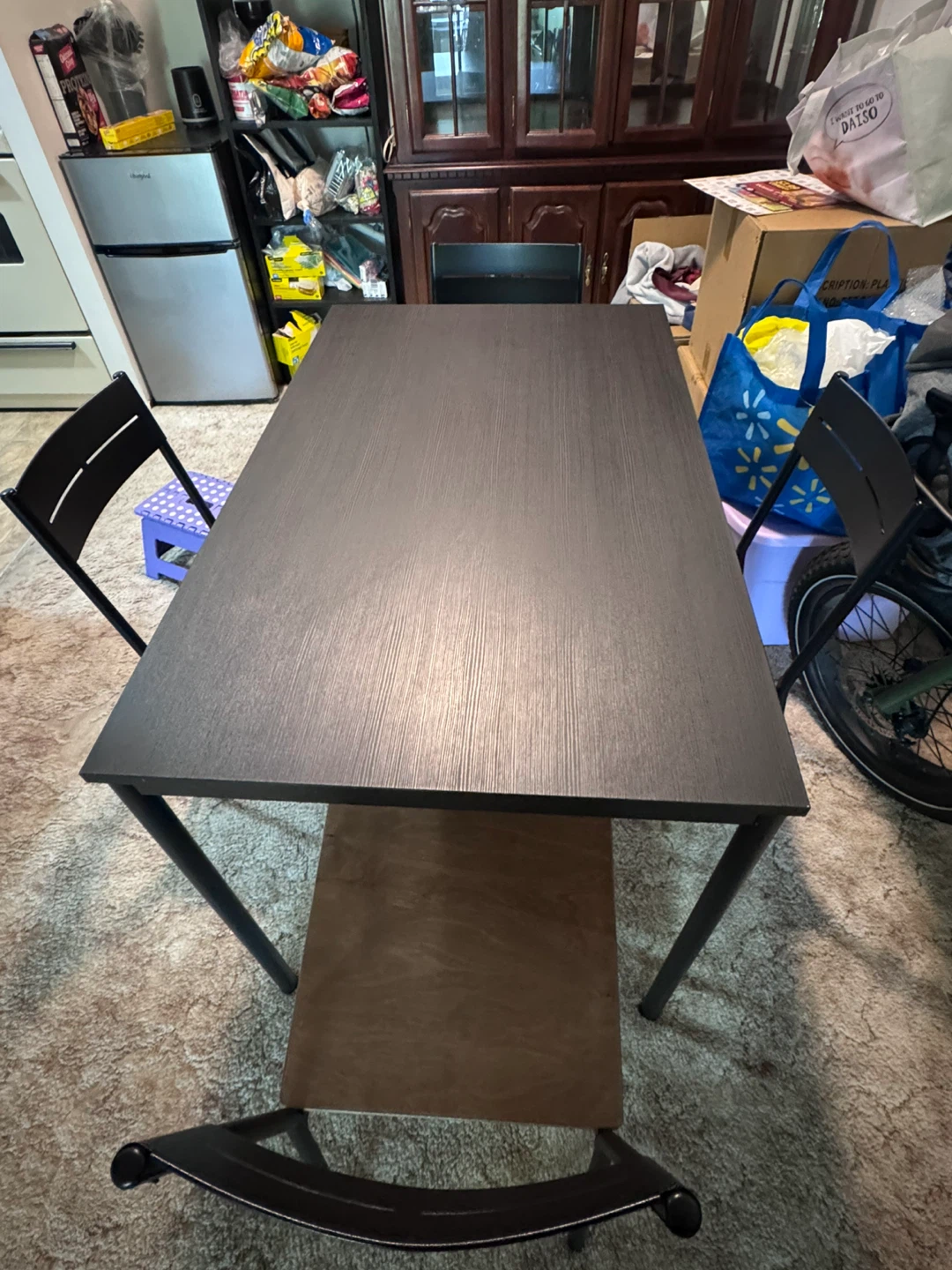 Dark Brown Dining Table with 4 Chairs - photo 2