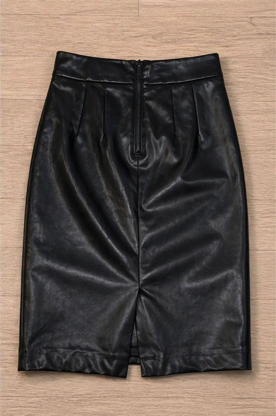 Suzy Shier Faux Leather Black Pencil Skirt - photo 3