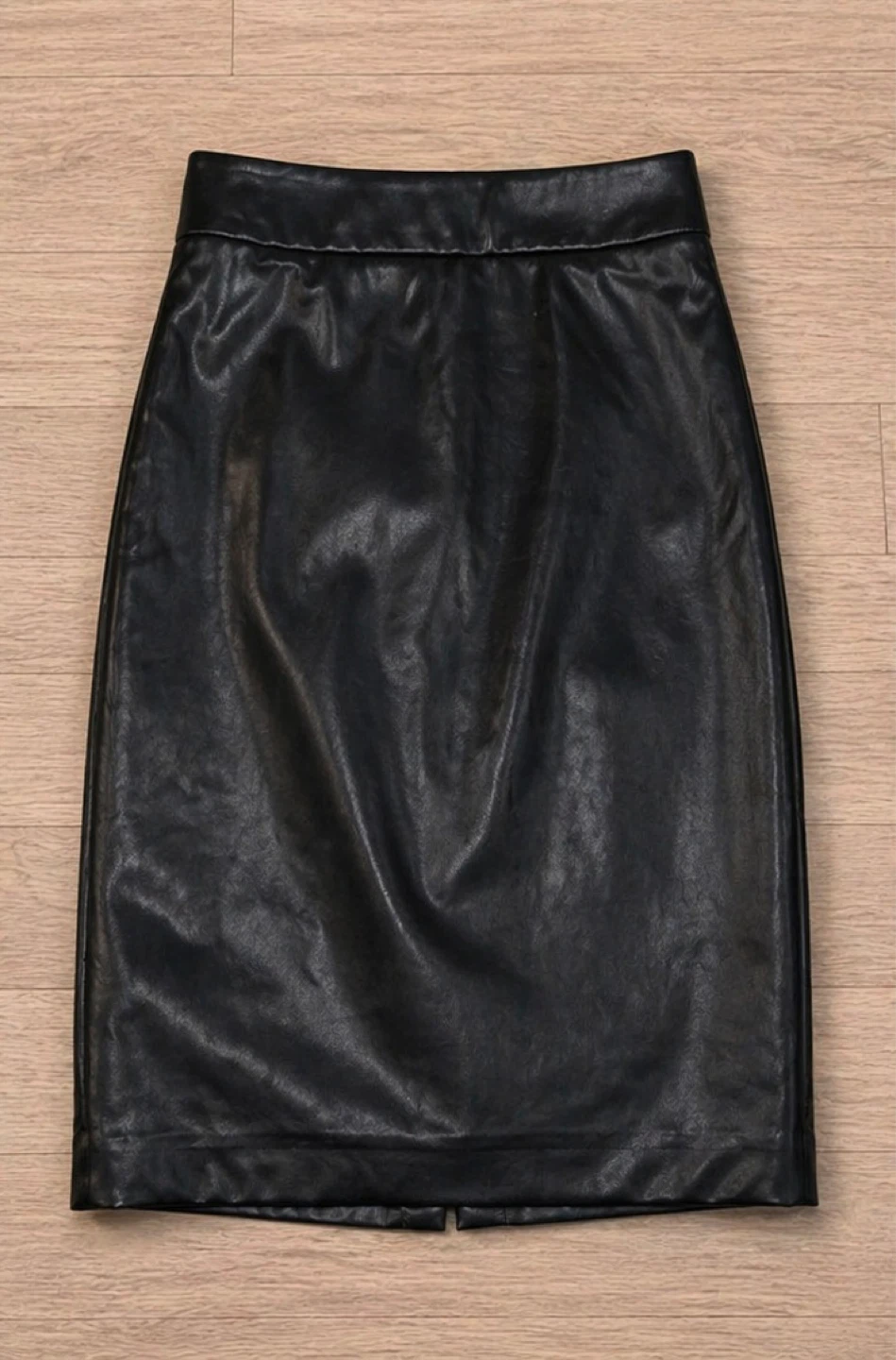 Suzy Shier Faux Leather Black Pencil Skirt - photo 2