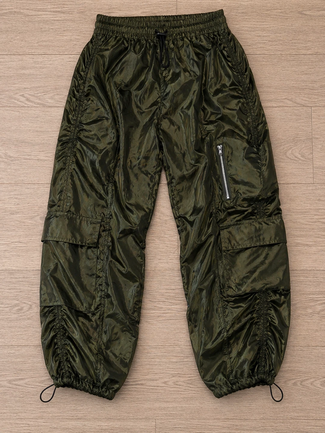 Urban Planet Olive Green Cargo Track Pants - photo 2
