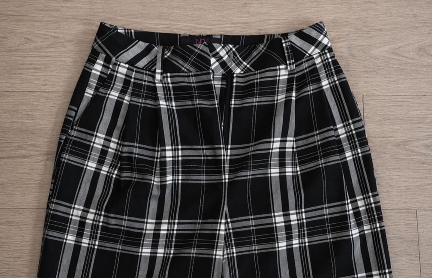 Urban Planet Black and White Plaid Straight Leg Pants - photo 3