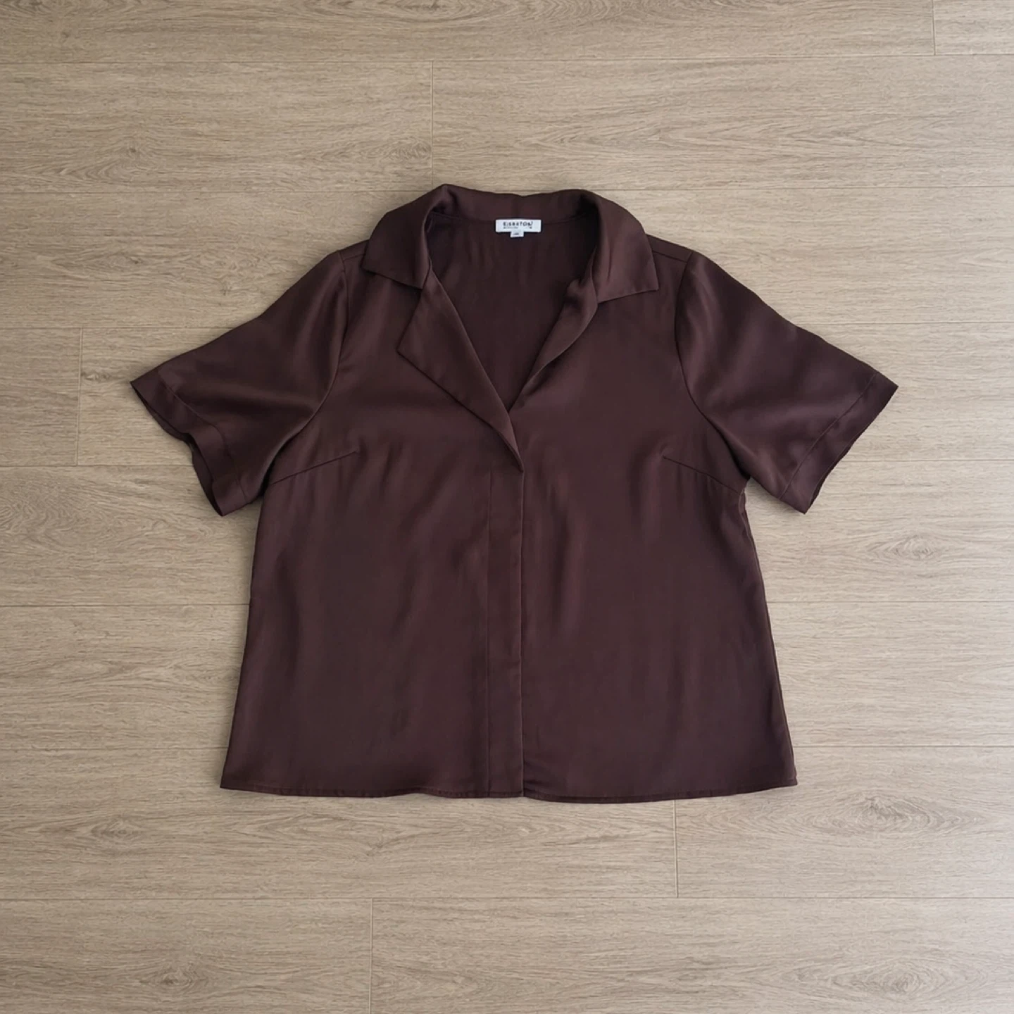 Reitmans Brown Satin Blouse - photo 2