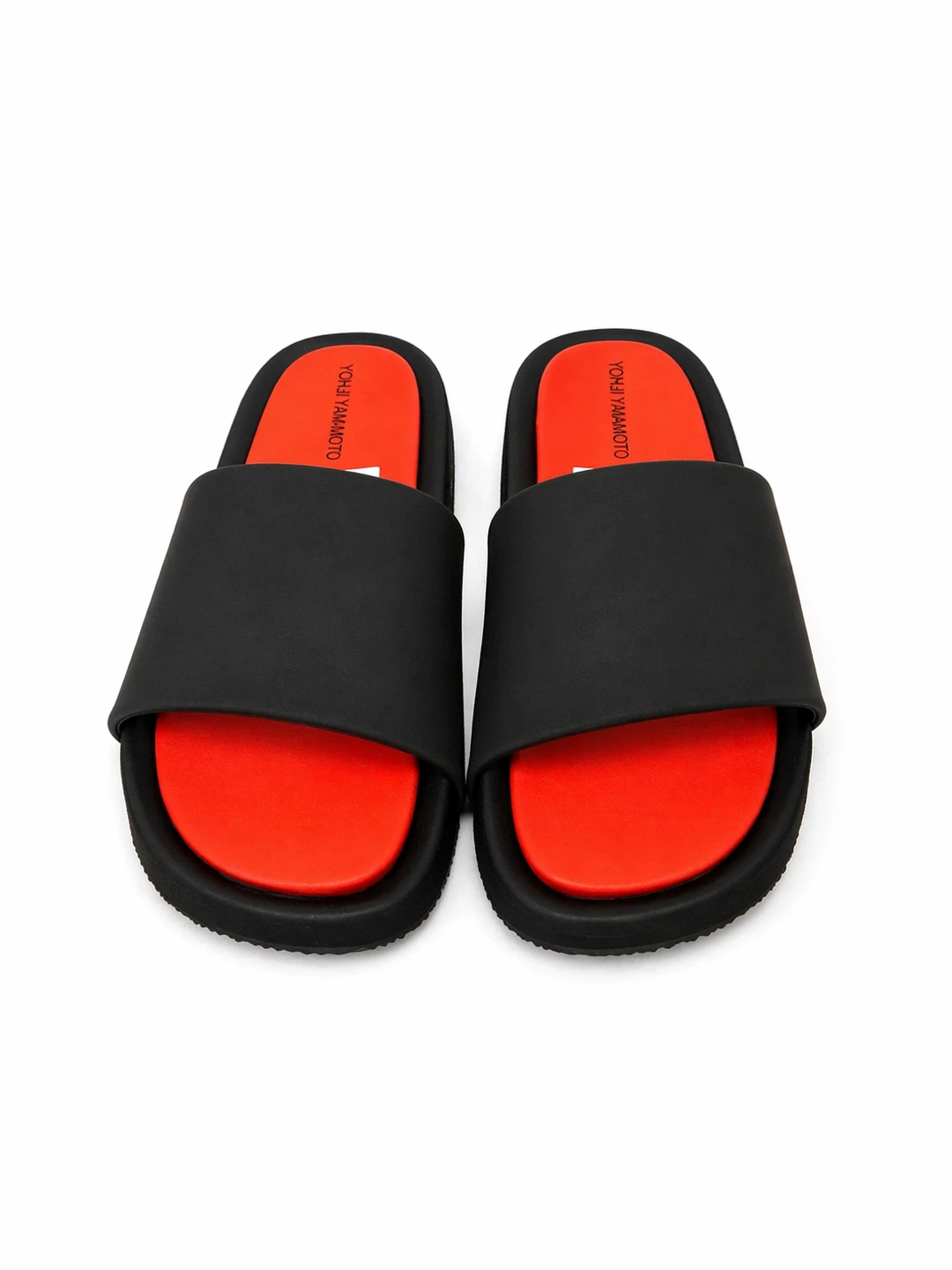 Y-3 Yohji Yamamoto Black & Red Slides Size 43