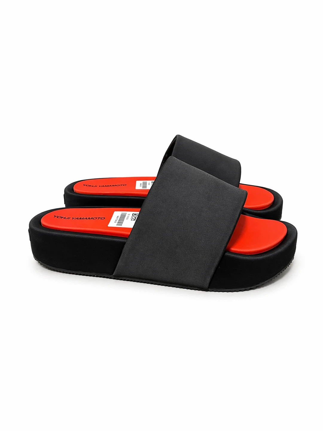 Y-3 Yohji Yamamoto Black & Red Slides Size 43 - photo 2
