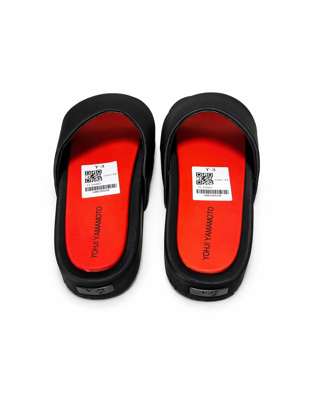 Y-3 Yohji Yamamoto Black & Red Slides Size 43 - photo 5
