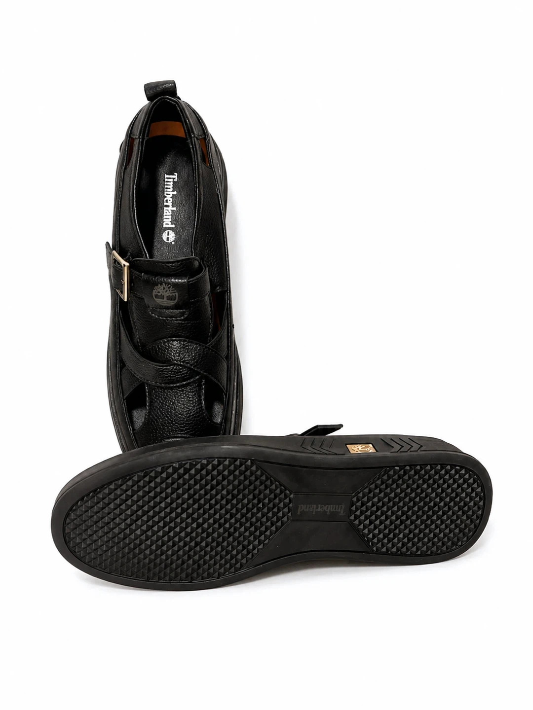 Timberland Black Leather Fisherman Sandals - Size 43 - photo 4