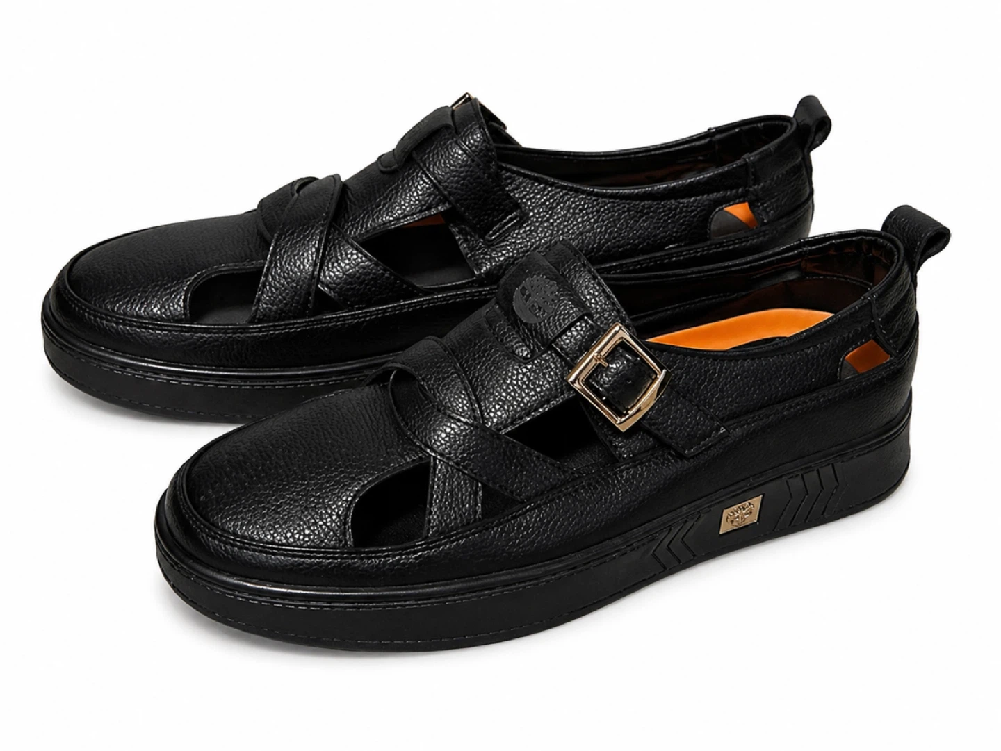 Timberland Black Leather Fisherman Sandals - Size 43 - photo 3