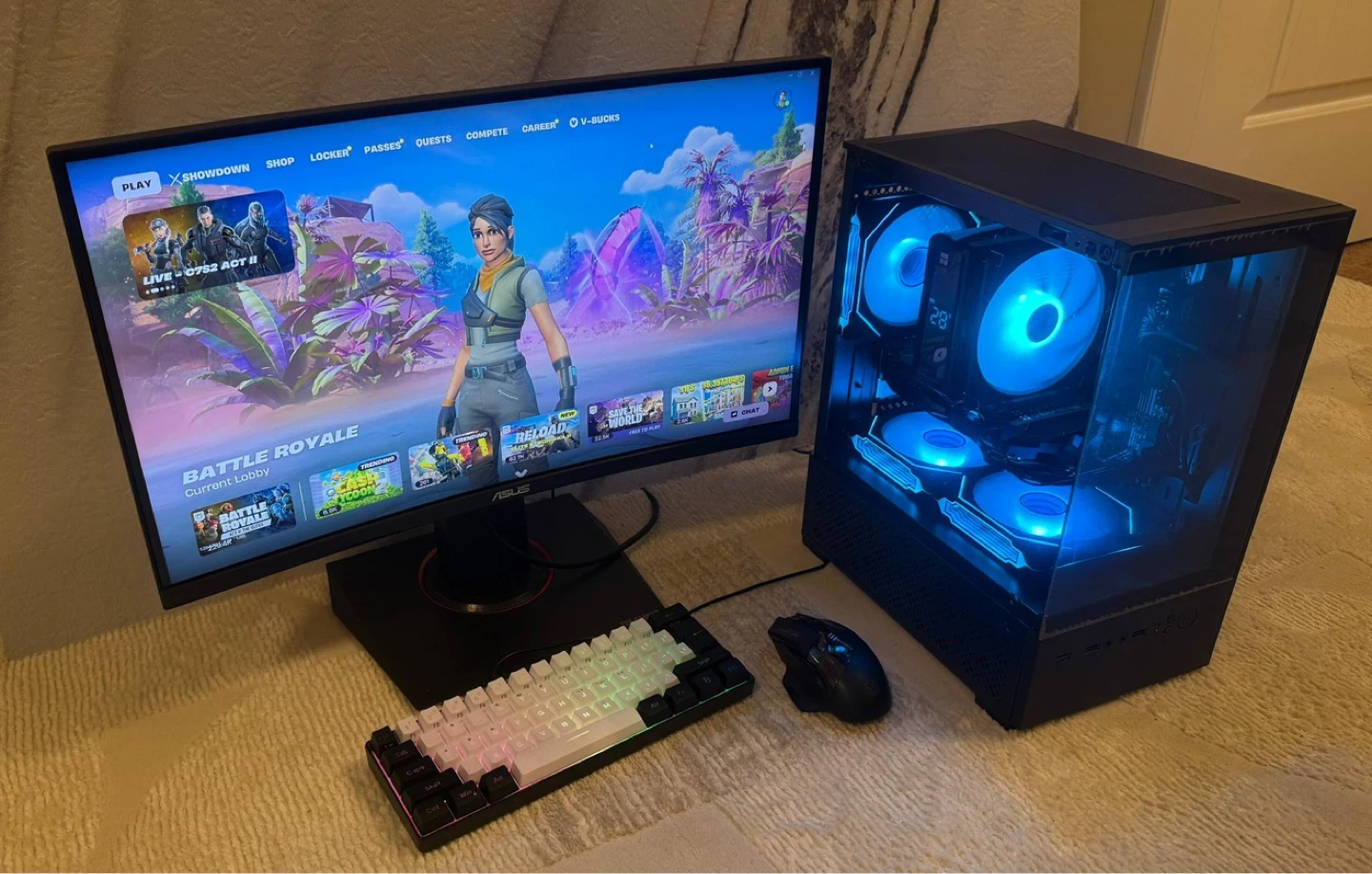 1080p Beast Gaming PC + Curved 144Hz Monitor & RGB Peripherals - photo 2