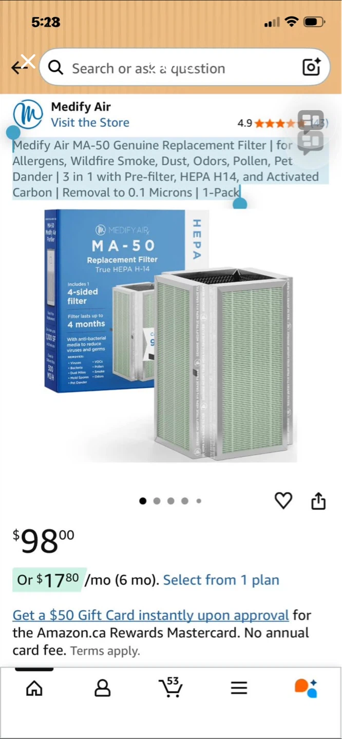 Medify Air MA-50 Replacement Filter - photo 5