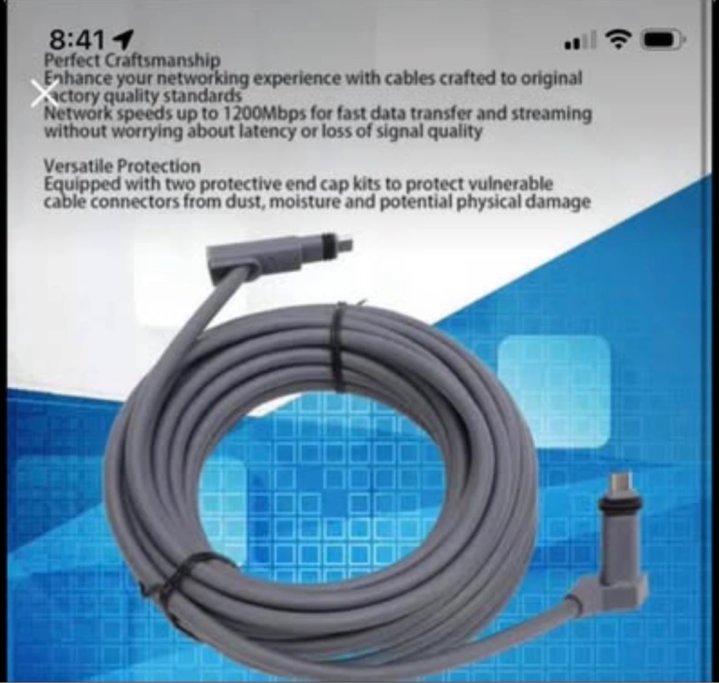 forward Cable, 32.8FT for Cable for Actuated Gen 2, 1200Mbps