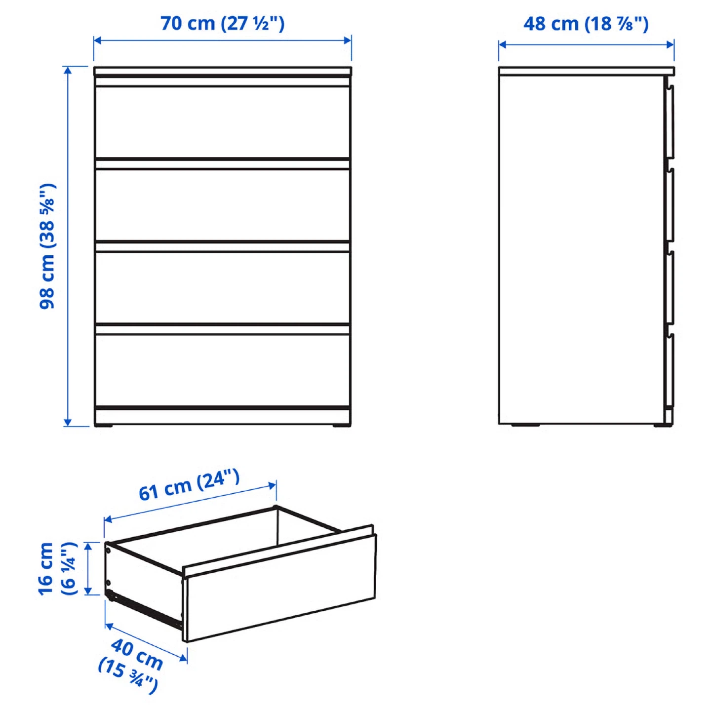 IKEA MALM 4-Drawer Dresser - photo 5