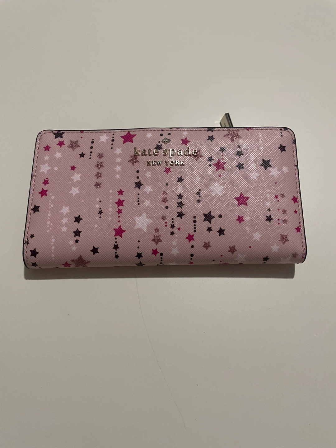 Kate Spade New York Pink Star Print Long Wallet