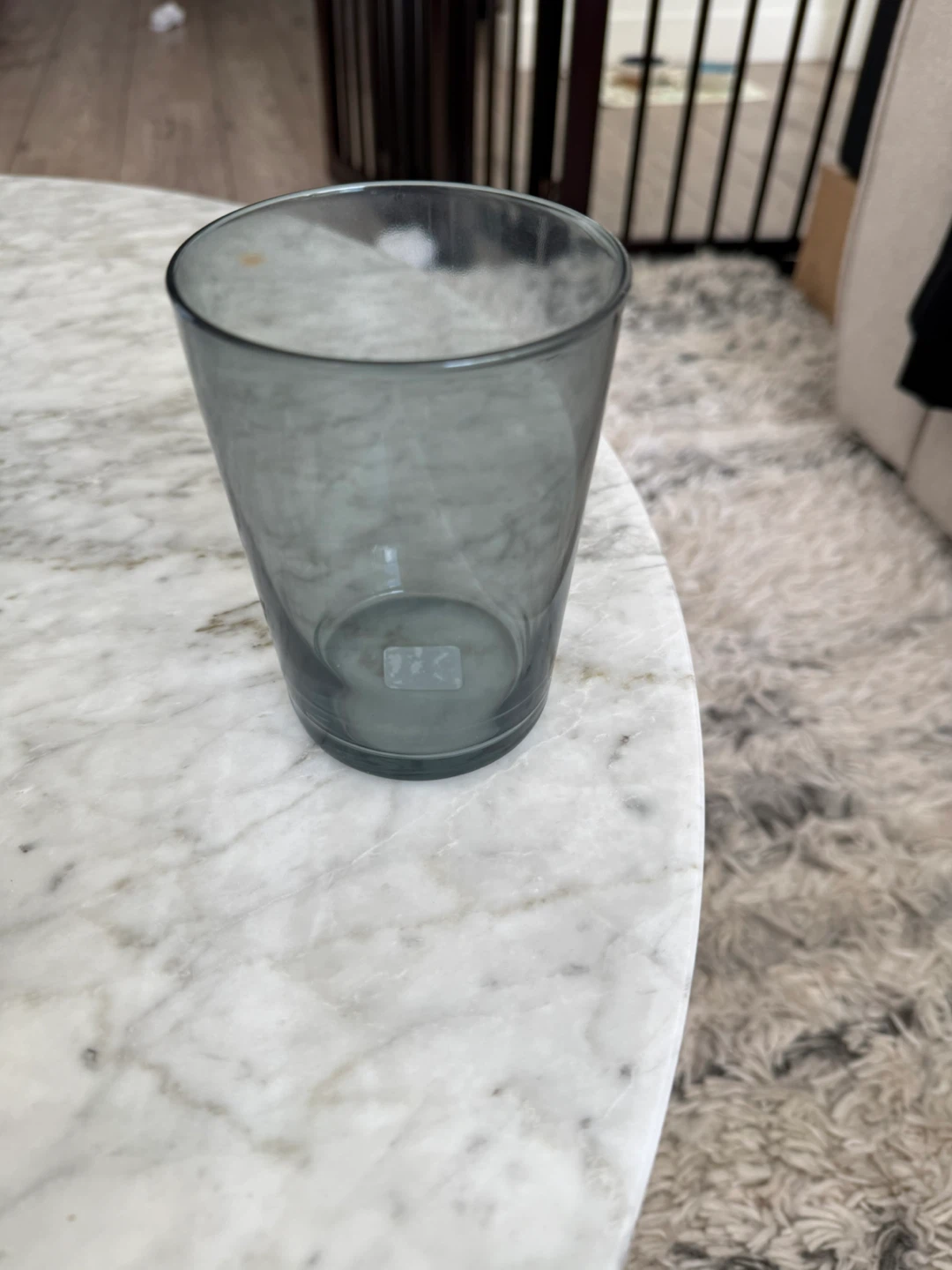 Crate & Barrel Bodega 17-oz. Smoke Blue Highball Glass - photo 2