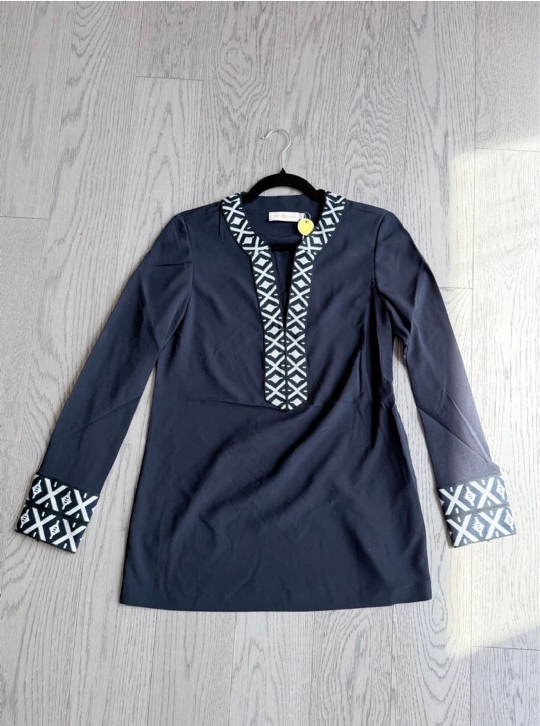 Tory Burch Navy Embellished Tunic Top new with tag