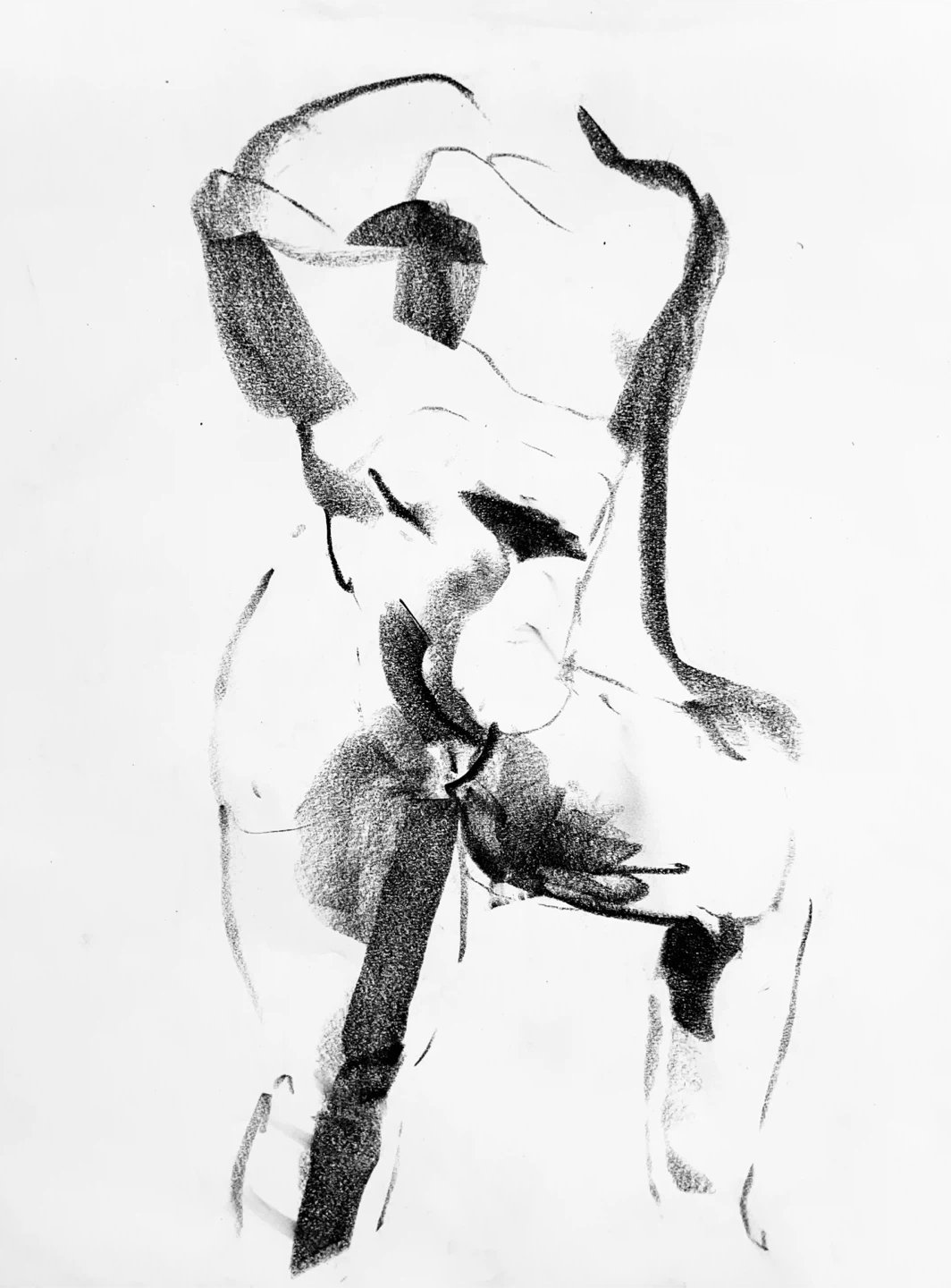 Female Figure Study - Original Charcoal Drawing - 18x24 🌱 - photo 4
