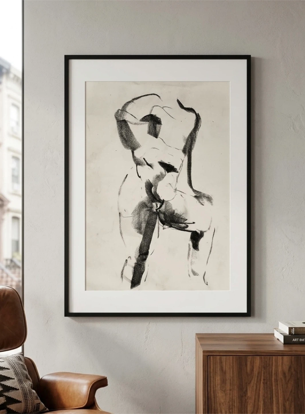 Female Figure Study - Original Charcoal Drawing - 18x24 🌱