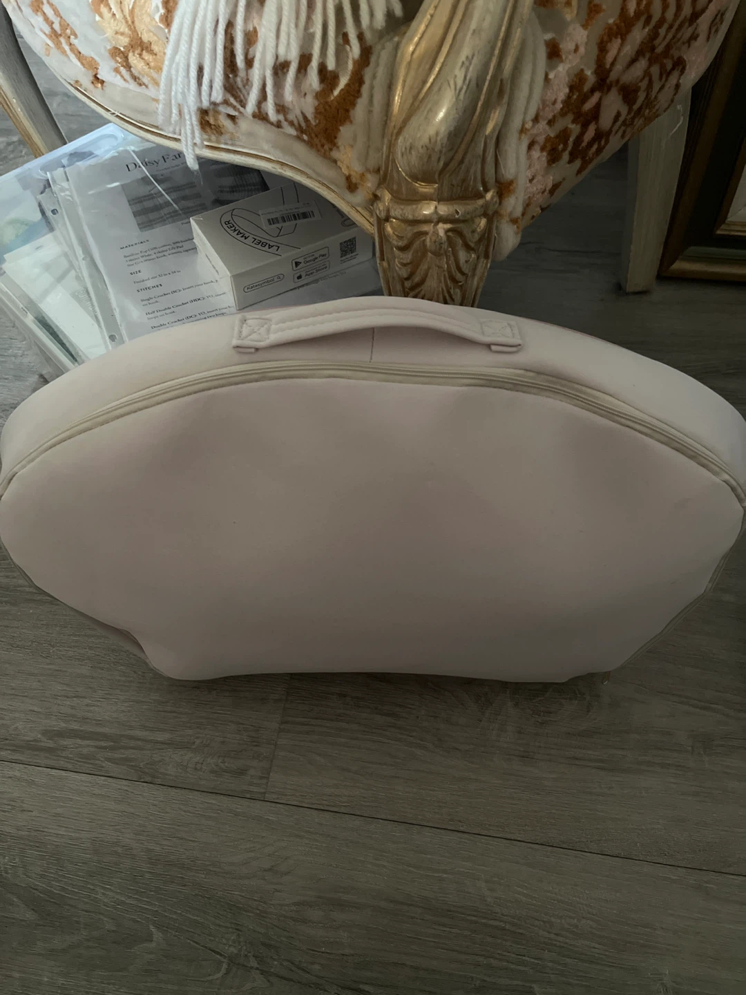 Pink Floral Laptop Lap Desk with Padded Cushion - photo 3