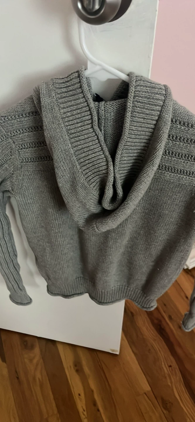 Gap Kids Gray Hooded Cardigan Sweater - photo 2