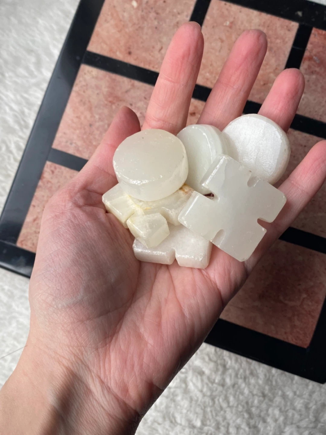Vintage Marble Tic-Tac-Toe Game Set - photo 5