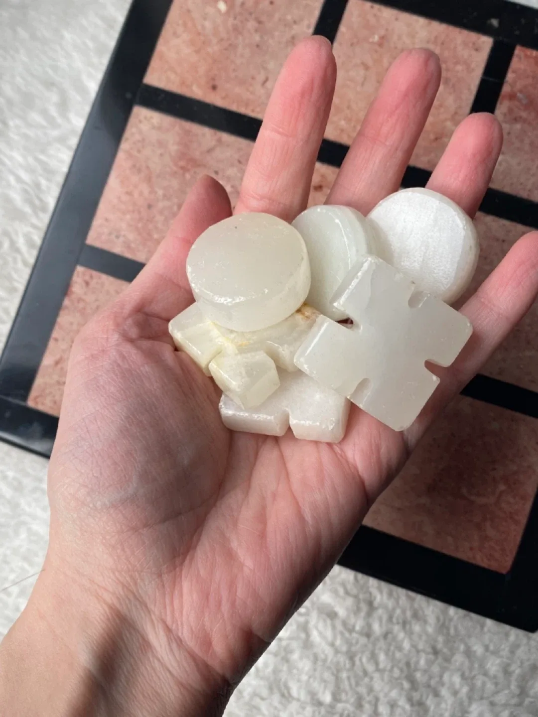 Vintage Marble Tic-Tac-Toe Game Set - photo 5