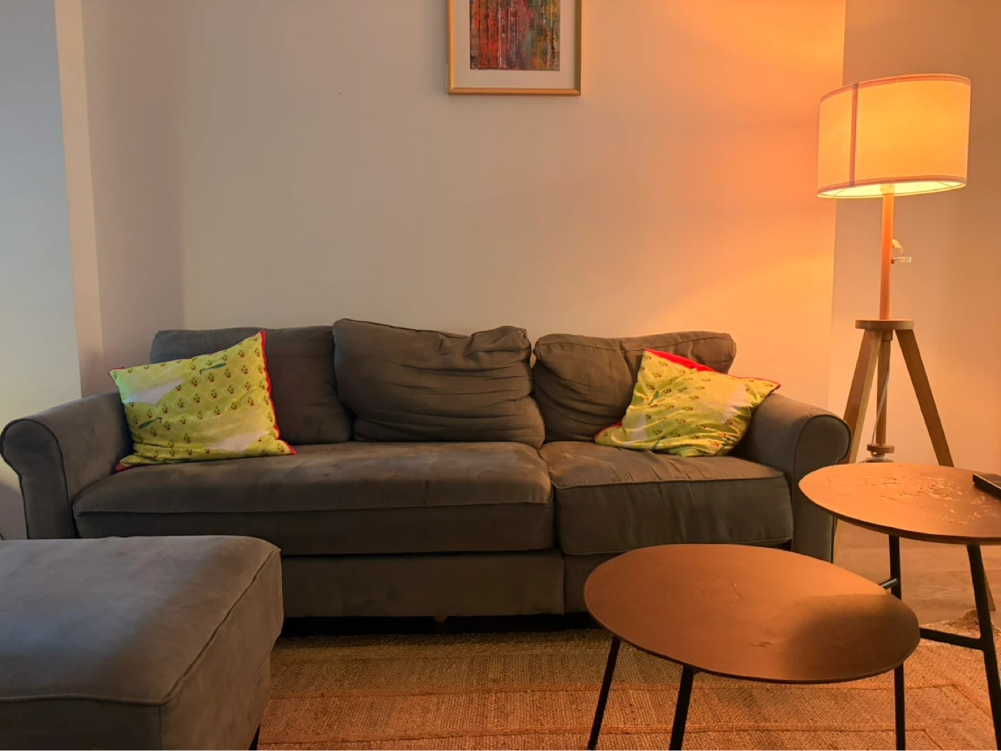 Grey Sofa with Ottoman - photo 2