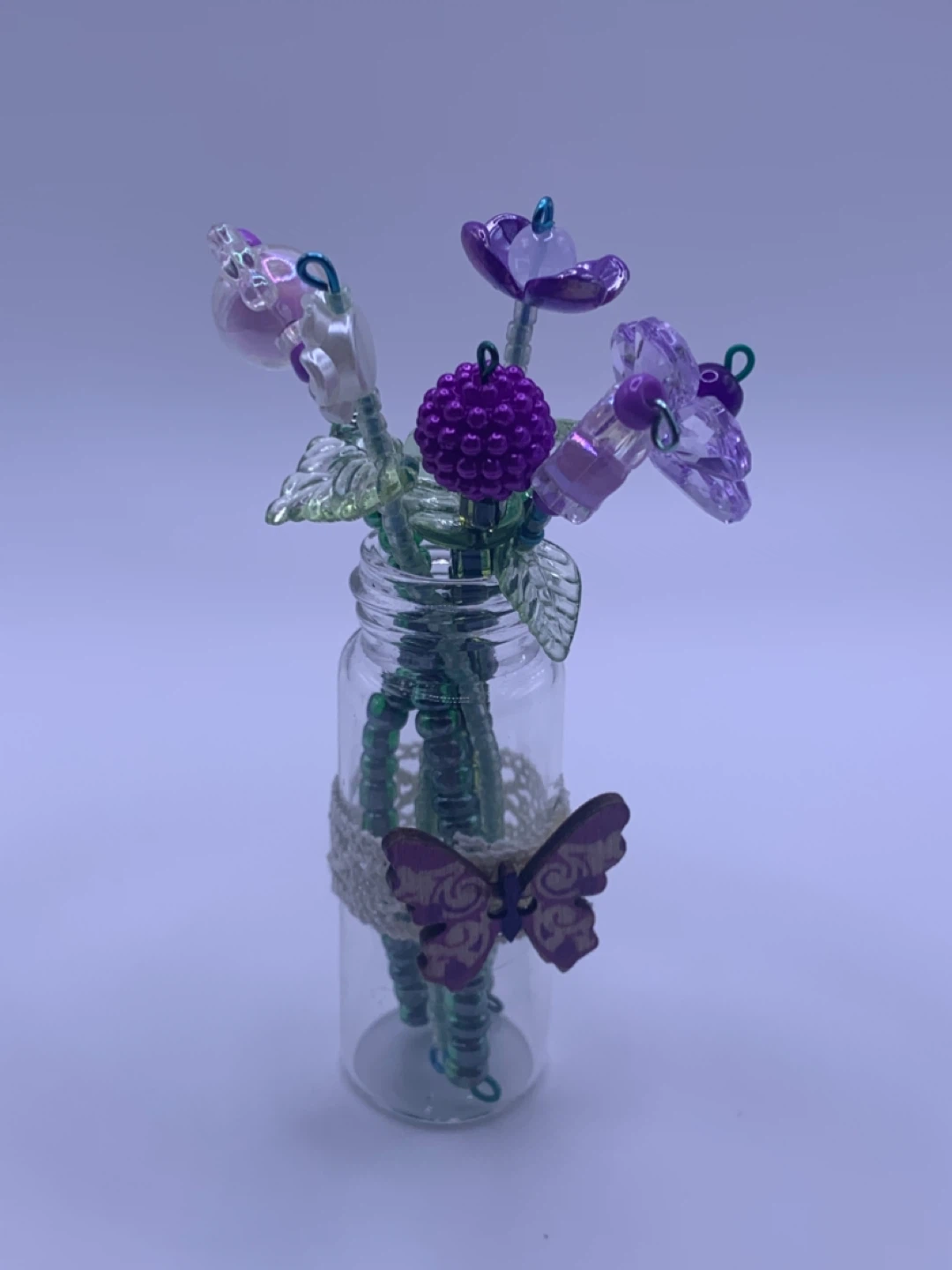 Beaded Flower Bouquet in Glass Jar - photo 5