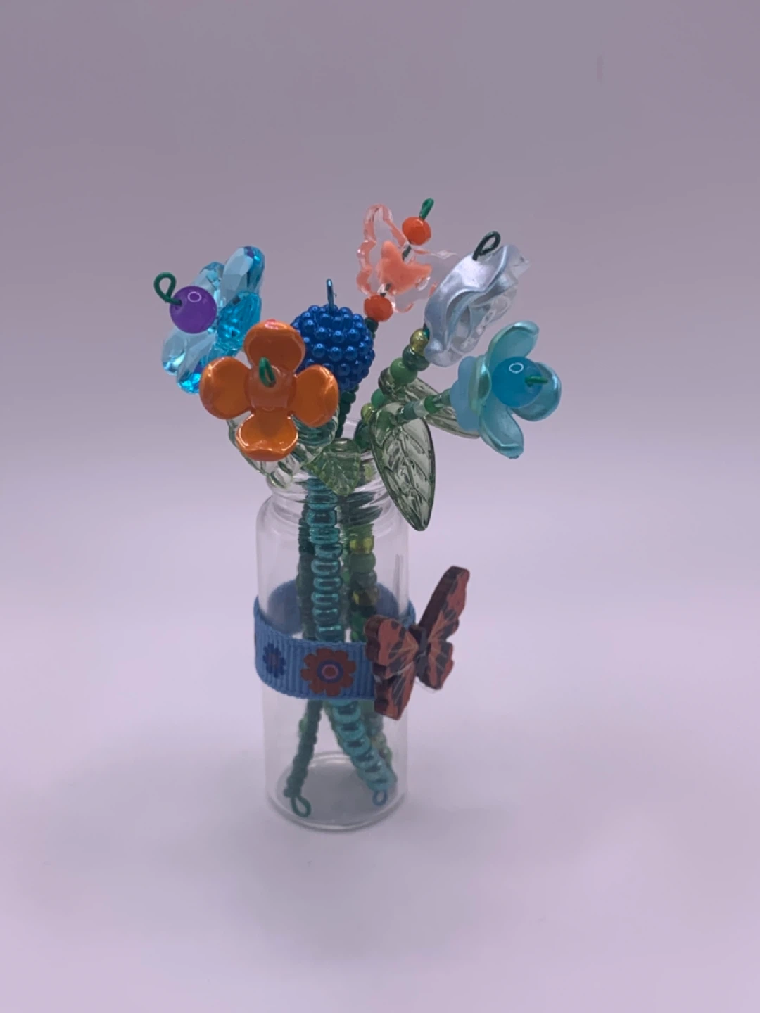 Beaded Flower Bouquet in Glass Jar - photo 3